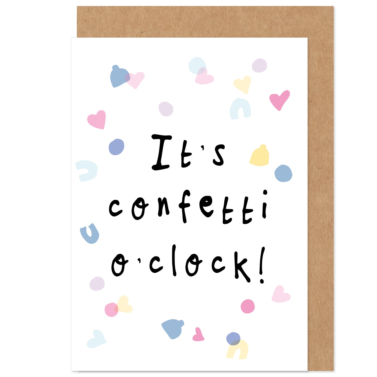 Confetti O'Clock Wedding Congratulations Card