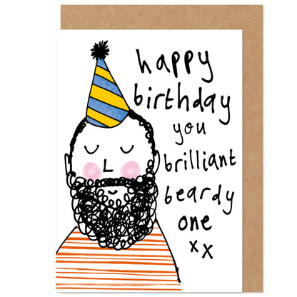 Brilliant Beardy One Beard Happy Birthday Card