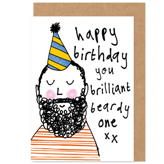 Brilliant Beardy One Beard Happy Birthday Card