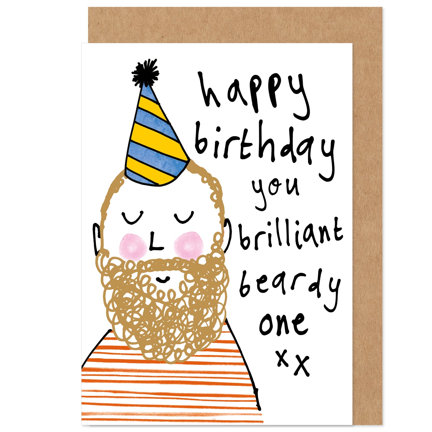 Brilliant Beardy One Blonde Beard Happy Birthday Card
