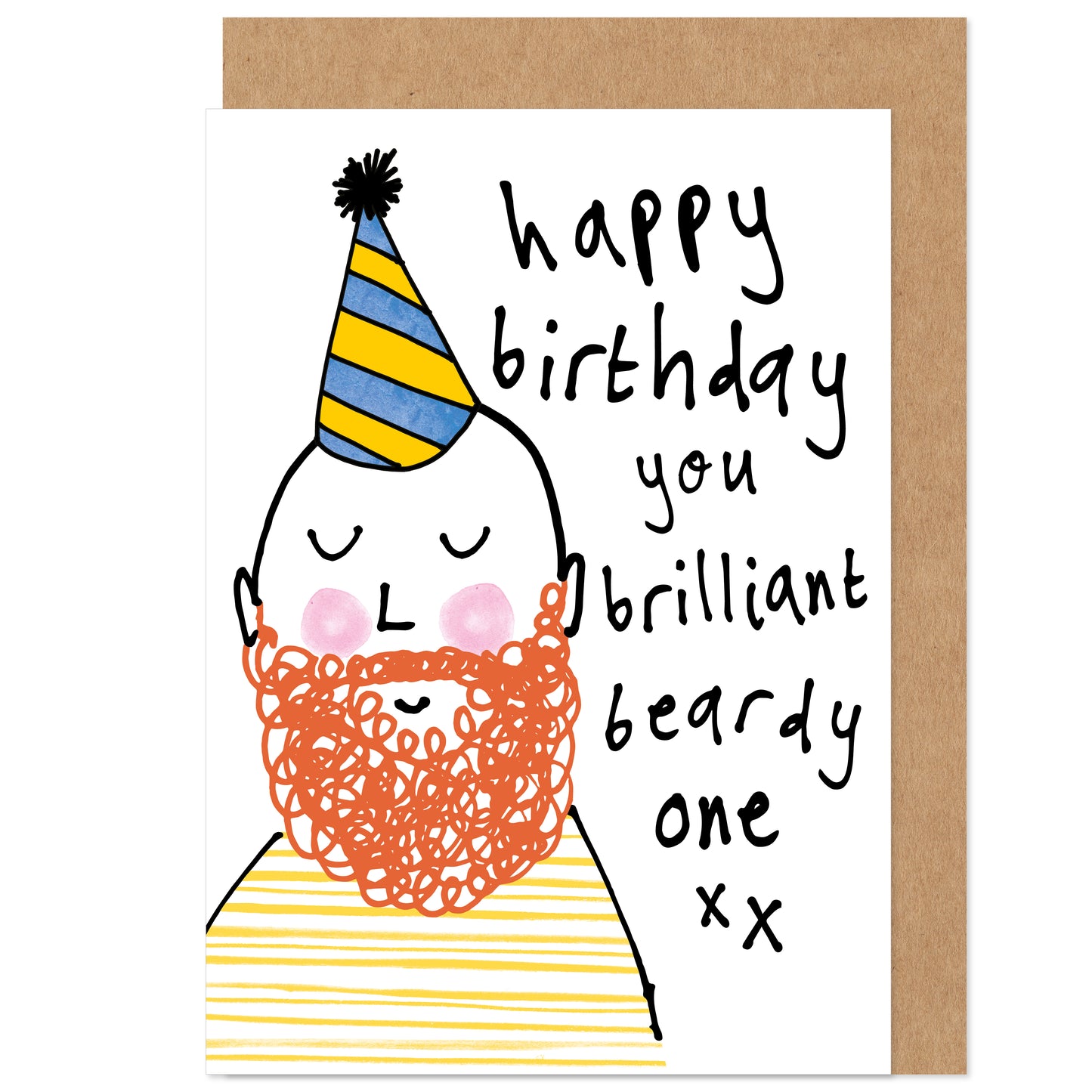 Brilliant Beardy One Bald Ginger Beard Happy Birthday Card