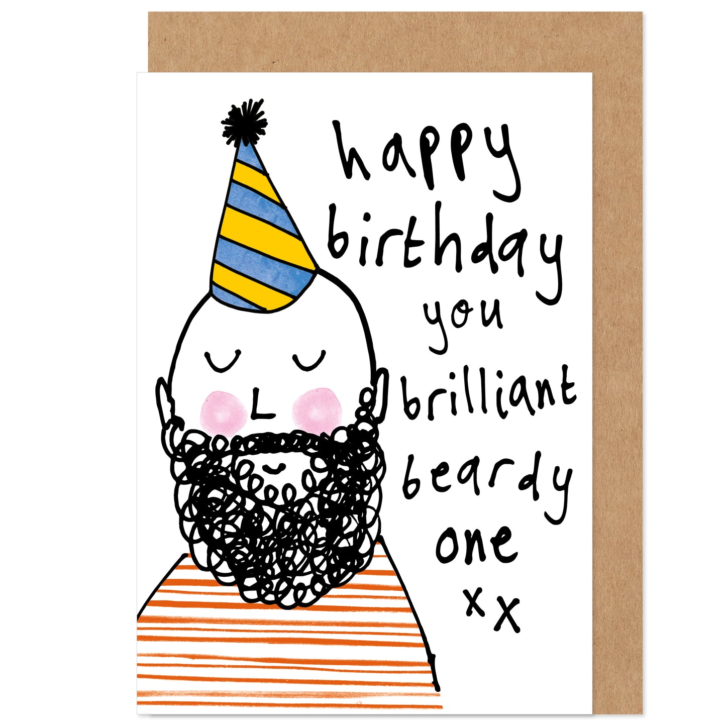 Brilliant Beardy One Bald Beard Happy Birthday Card