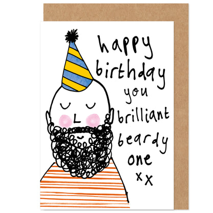 Brilliant Beardy One Bald Beard Happy Birthday Card