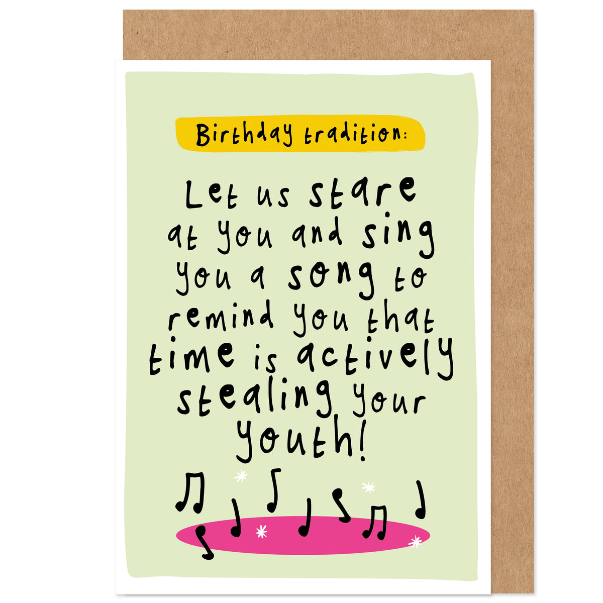 Weird Traditions Birthday Card | Song To Remind You Time Is Stealing Your Youth