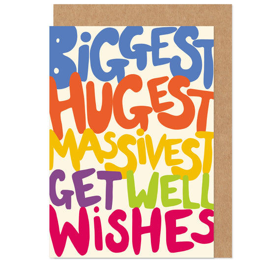Biggest Hugest Get Well Wishes Card