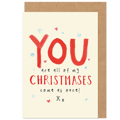 All My Christmases At Once Cute Christmas Card