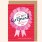 Best Girlfriend Rosette Valentine's Card