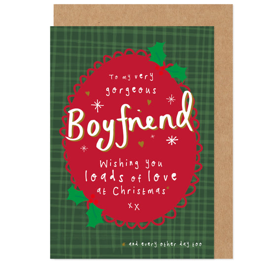 Handsome Boyfriend Christmas Card - Love You Every Day Not Just For Christmas