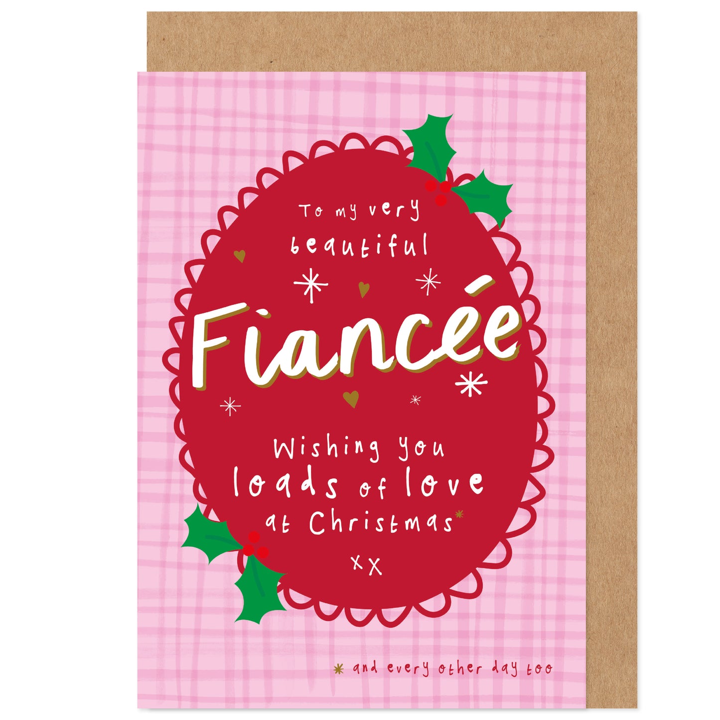Beautiful Fiancée Christmas Card - Holiday, Festive, Engaged, Love You, Romantic, Engaged 2025