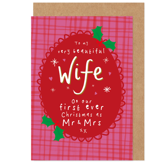 First Christmas As My Wife Card - Married In 2025, Mr & Mrs