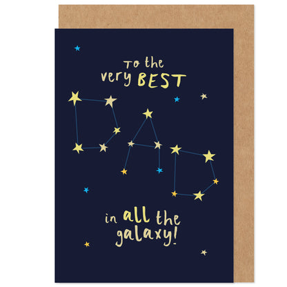Dad Father's Day Card | Best In The Galaxy | Space Stars