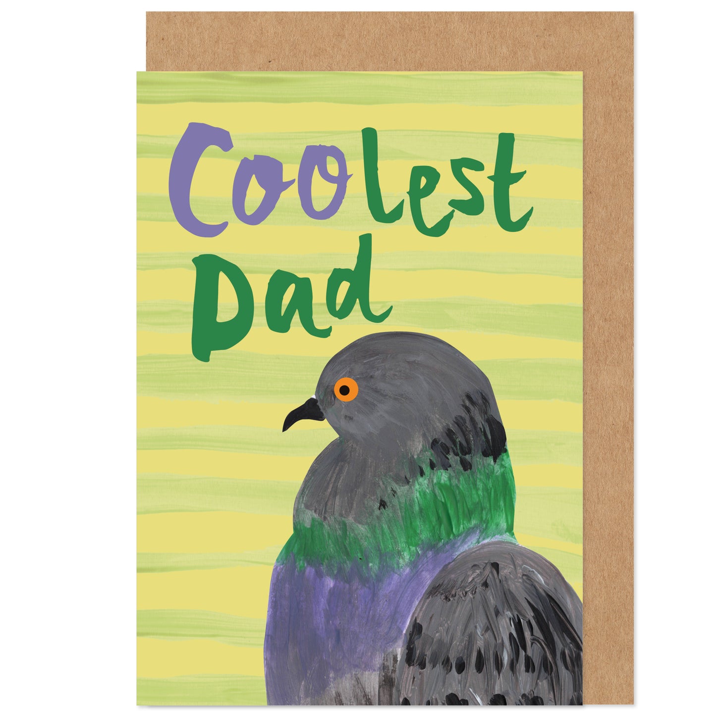 Father's Day Card | Coolest Dad | Pigeon Punny Birds
