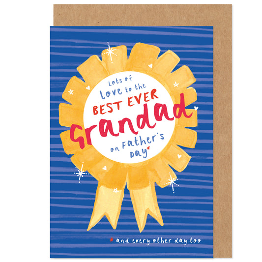 Best Grandad Rosette | Father's Day Card | Lots Of Love