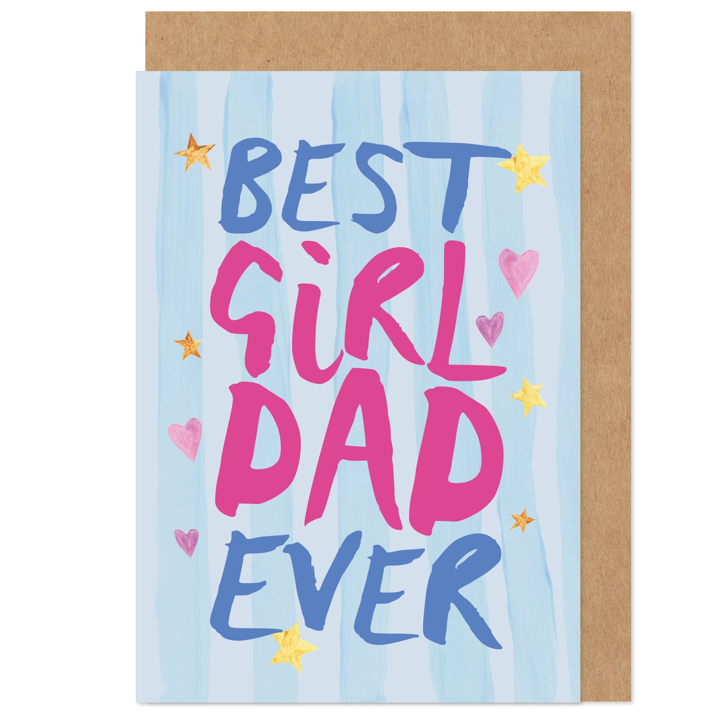 Father's Day Card | Best Girl Dad | Cute Girly Princess