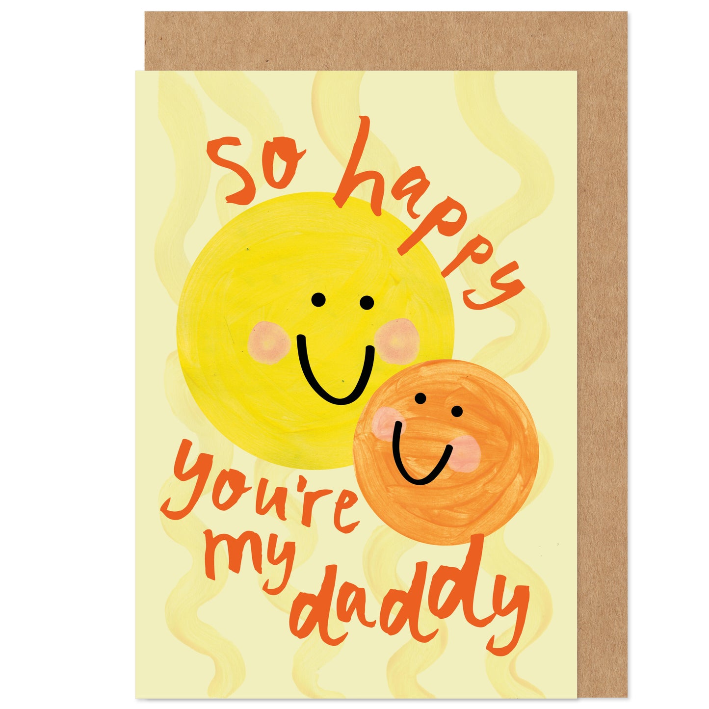 Father's Day Card | So Happy You're My Daddy | Smiley Retro