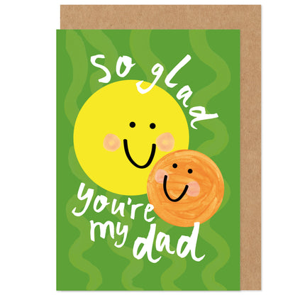 Father's Day Card | So Glad You're My Dad  | Smiley Retro