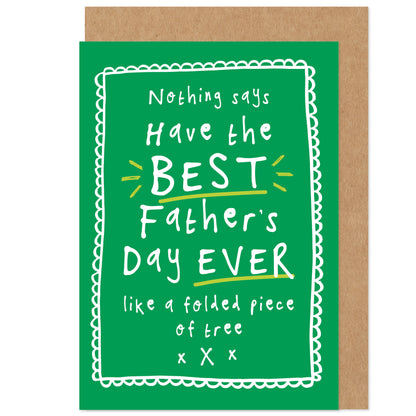 Father's Day Card | Piece Of Folded Tree | Humour Funny