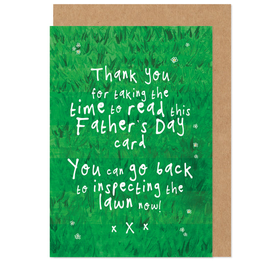 Father's Day Card | Lawn Inspector Obsessed | Humour Funny