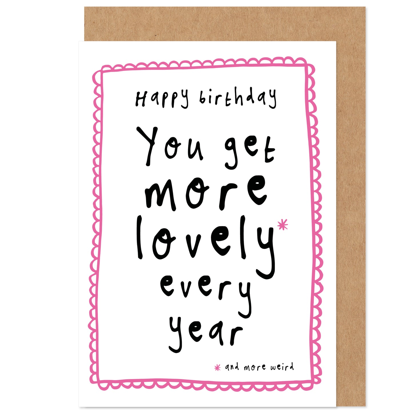 Funny Birthday Card |  More Lovely And More Weird Every Year