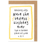 Funny Birthday Card | Best Birthday Ever | Folded Piece Of Tree
