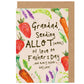 Father's Day Card | Grandad Allotment Gardening | Carrots Strawberry