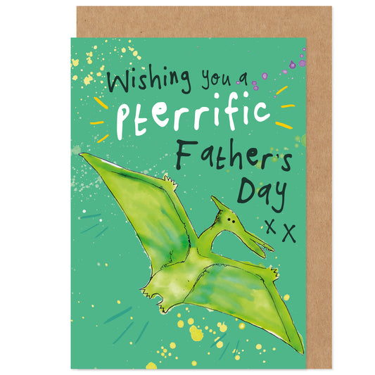Father's Day Card | Pterodactyl Dinosaur | Punny Humour
