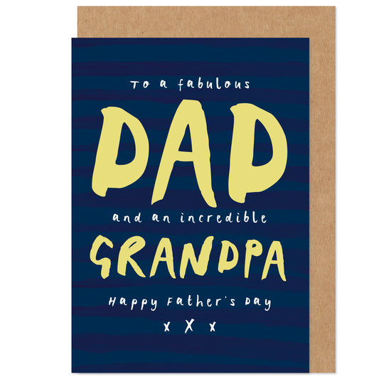 Father's Day Card | Dad & Grandpa | Two In One | From Children and Grandchildren