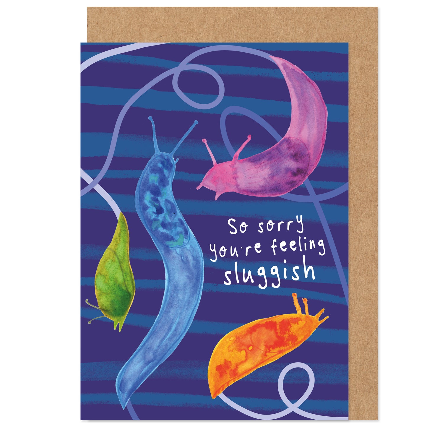 Get Well Card | Sorry You're Feeling Sluggish | Slugs Bugs