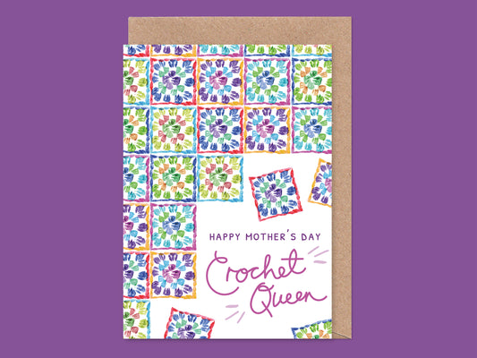 Crochet Queen Mother's Day Card
