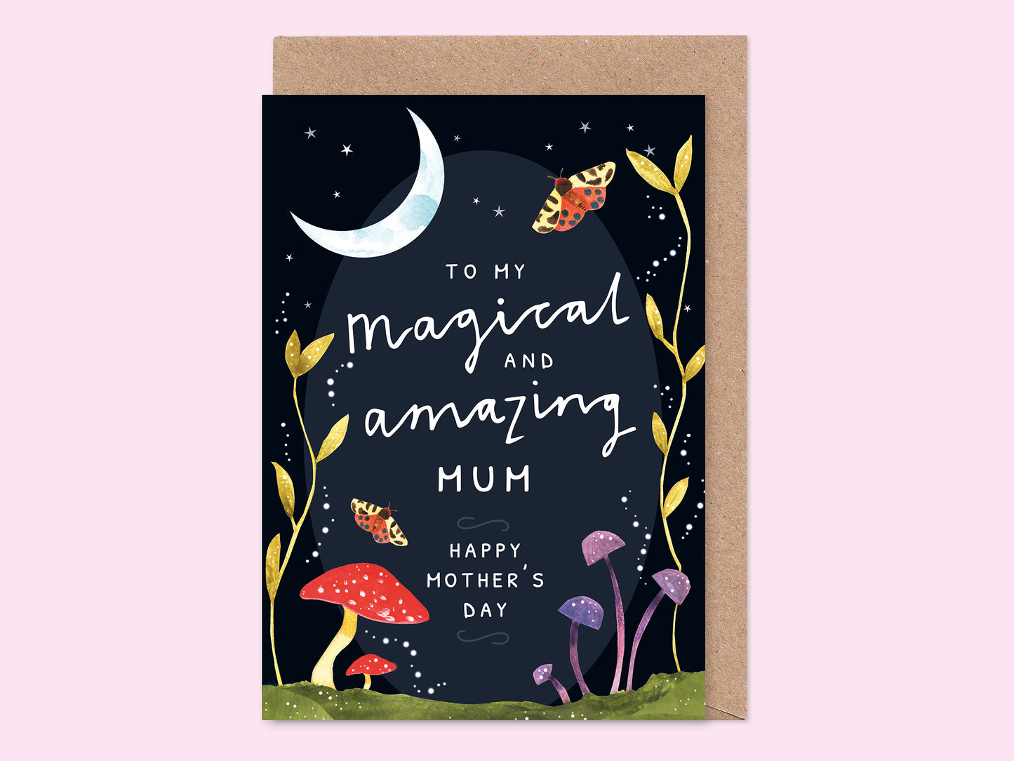 Magical Mum Moth & Mushroom Mother's Day Card