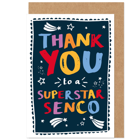 Superstar SENCO Teacher Thank You Card