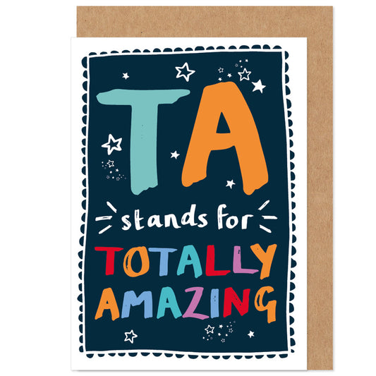 TA Stands For Totally Awesome Thank You Card