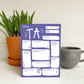 TA Teaching Assistant Fill In The Blanks Thank You Card