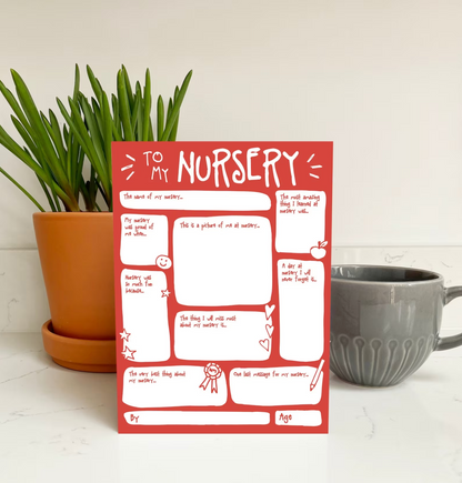 Nursery Fill In The Blanks Thank You Card