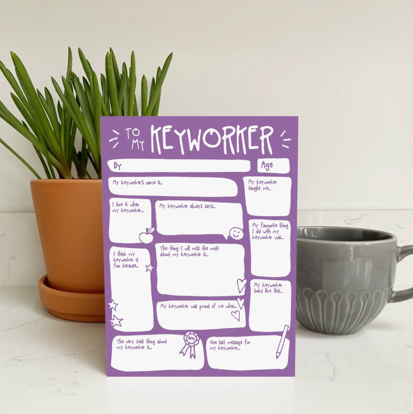 Keyworker Fill In The Blanks Thank You Card