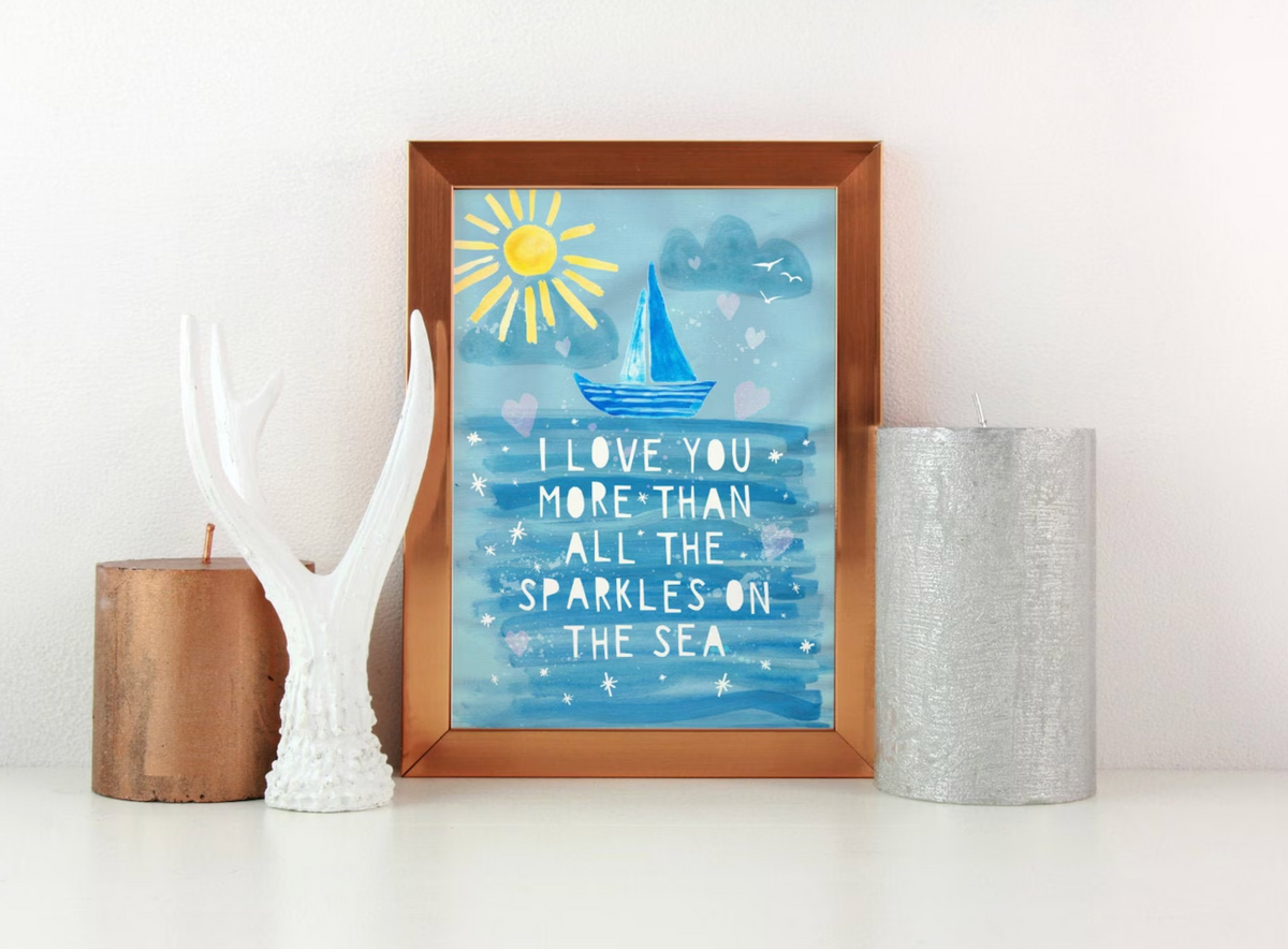 Sparkles On The Sea A4 Print - SUPER SECONDS