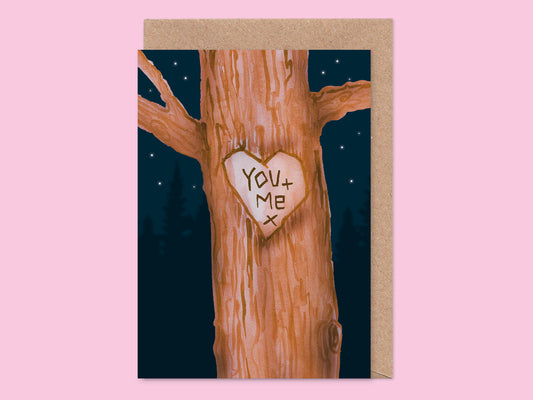 You + Me Tree Valentine's / Anniversary Card