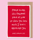 Funny Flat Tree Valentine's Card