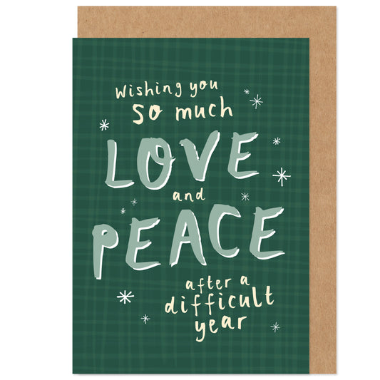 Peace & Love Difficult Year Christmas Card