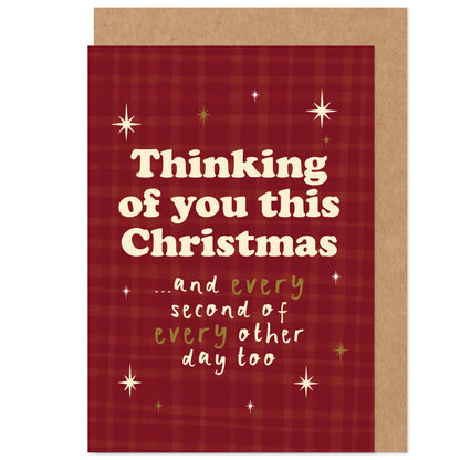 Thinking Of You At Christmas Card