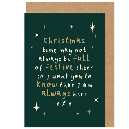 Always Here For You Christmas Card