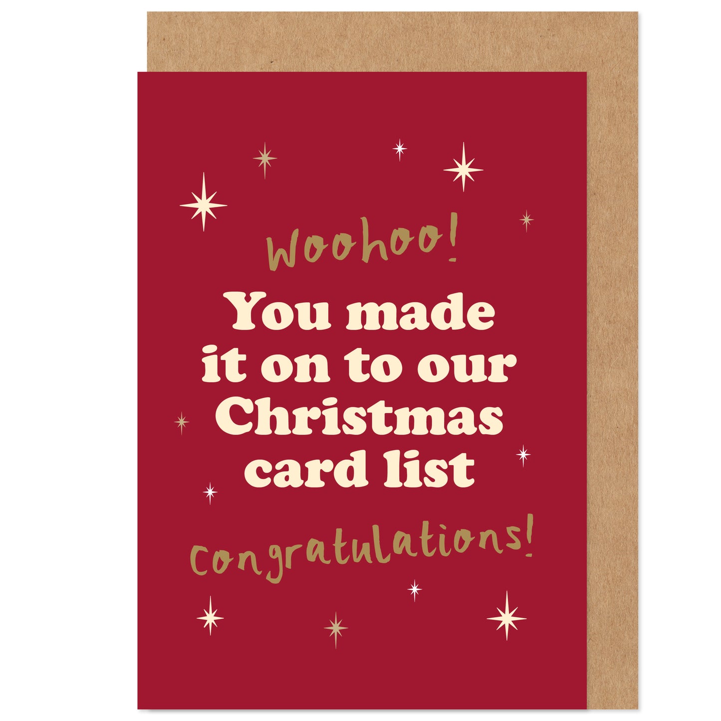 You Made Our Card List Funny Christmas Card