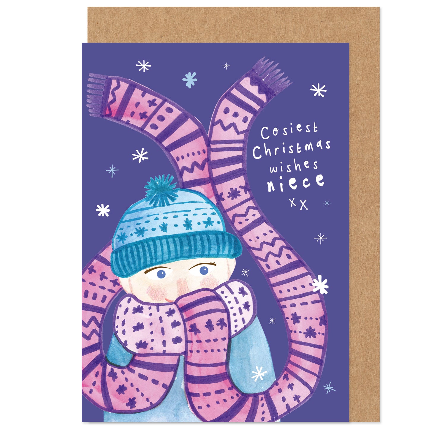 Niece Christmas Card - Cosy Christmas Wishes