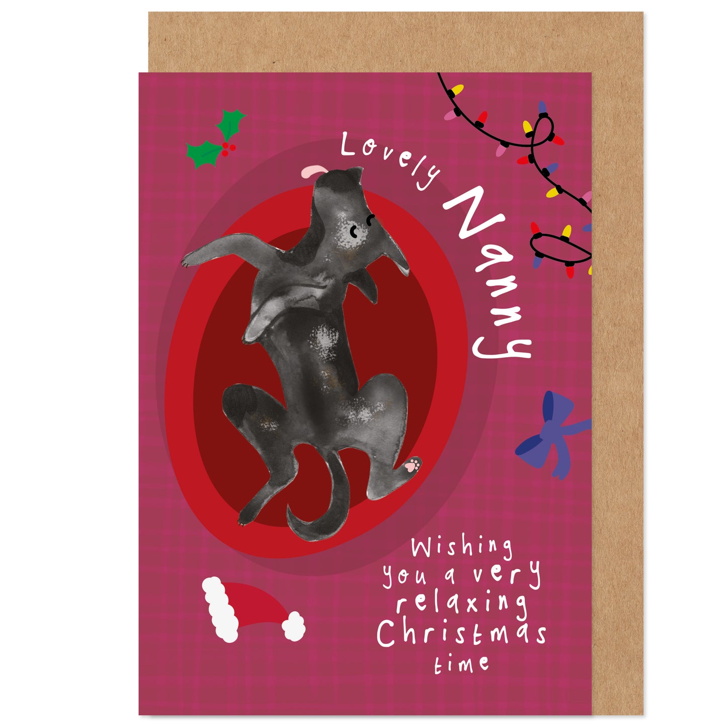 Lovely Nanny Dog Christmas Card