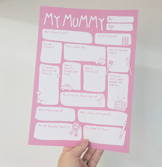 My Mummy Fill In A4 Print - SUPER SECONDS