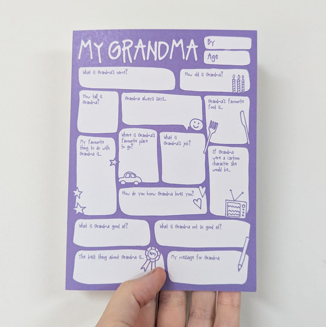 My Grandma Fill In The Blanks Card - SUPER SECONDS