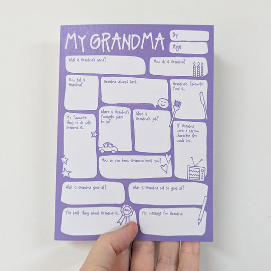 My Grandma Fill In The Blanks Card - SUPER SECONDS