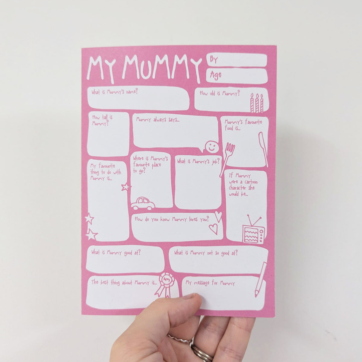 My Mummy Fill In The Blanks Card - SUPER SECONDS