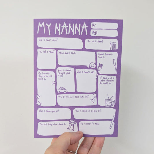 My Nanna Fill In The Blanks Card - SUPER SECONDS