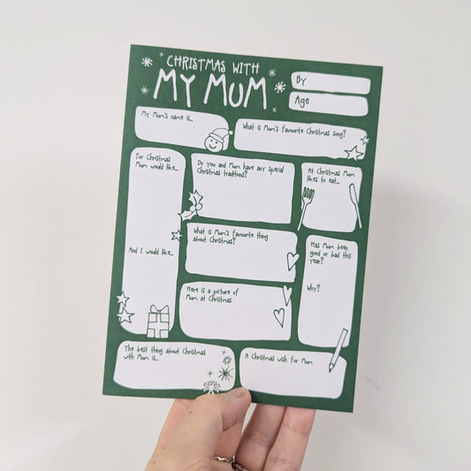 My Mum Fill In The Blanks Christmas Card - SUPER SECONDS